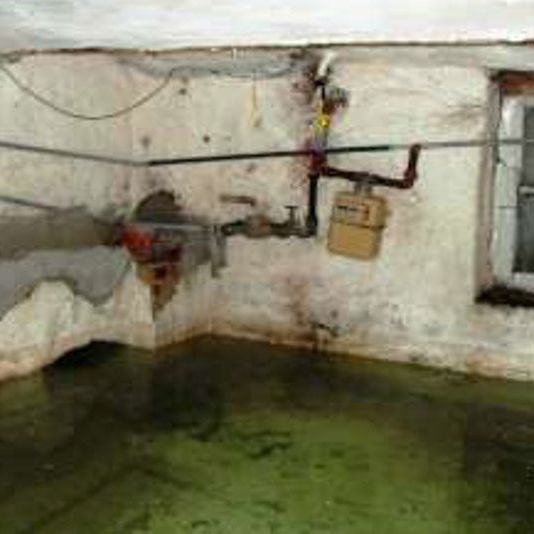Basement under water - gas and water can not be reached